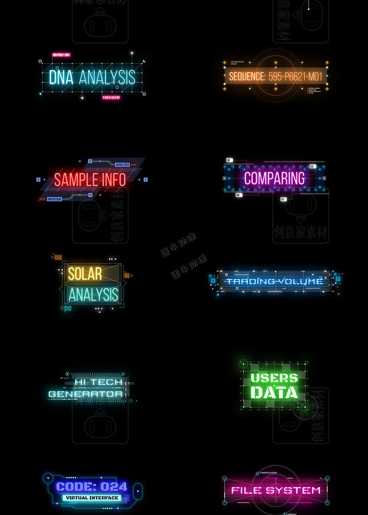 赛博朋克风格未来科技HUD全息荧光虚拟元素图案PSD海报UI设计素材9.jpg