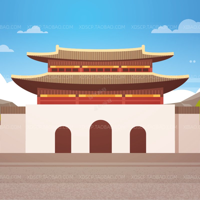 16套 韩国民族风建筑ai矢量素材插画场景 XD9222.jpg