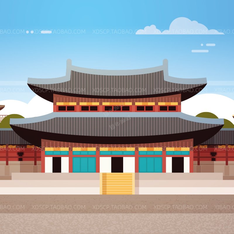 16套 韩国民族风建筑ai矢量素材插画场景 XD9223.jpg