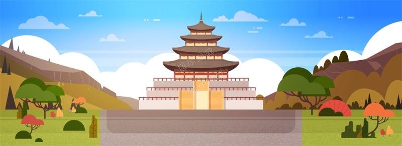 16套 韩国民族风建筑ai矢量素材插画场景 XD92214.jpg