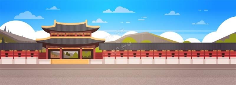 16套 韩国民族风建筑ai矢量素材插画场景 XD92211.jpg