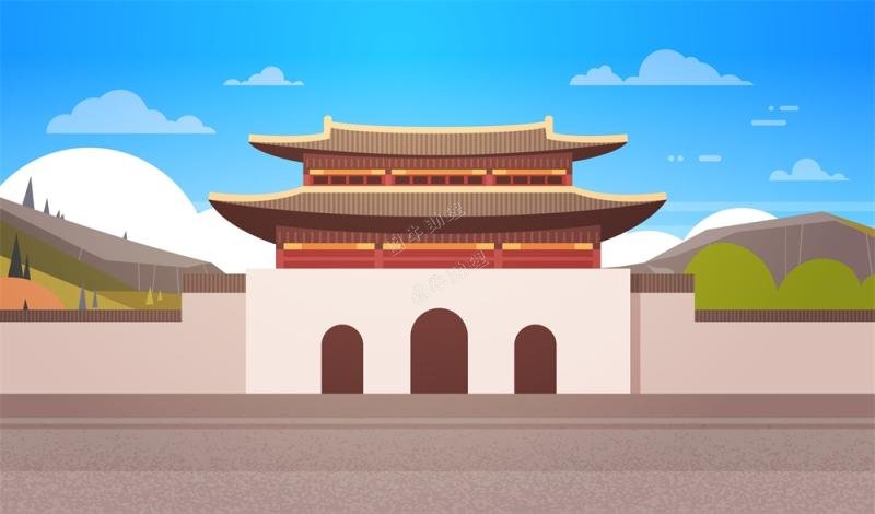 16套 韩国民族风建筑ai矢量素材插画场景 XD92218.jpg