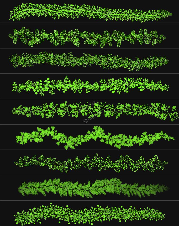 风景插画草木藤蔓蕨类自然植物SAI2-PS笔刷预设procreate画笔素材2.jpg