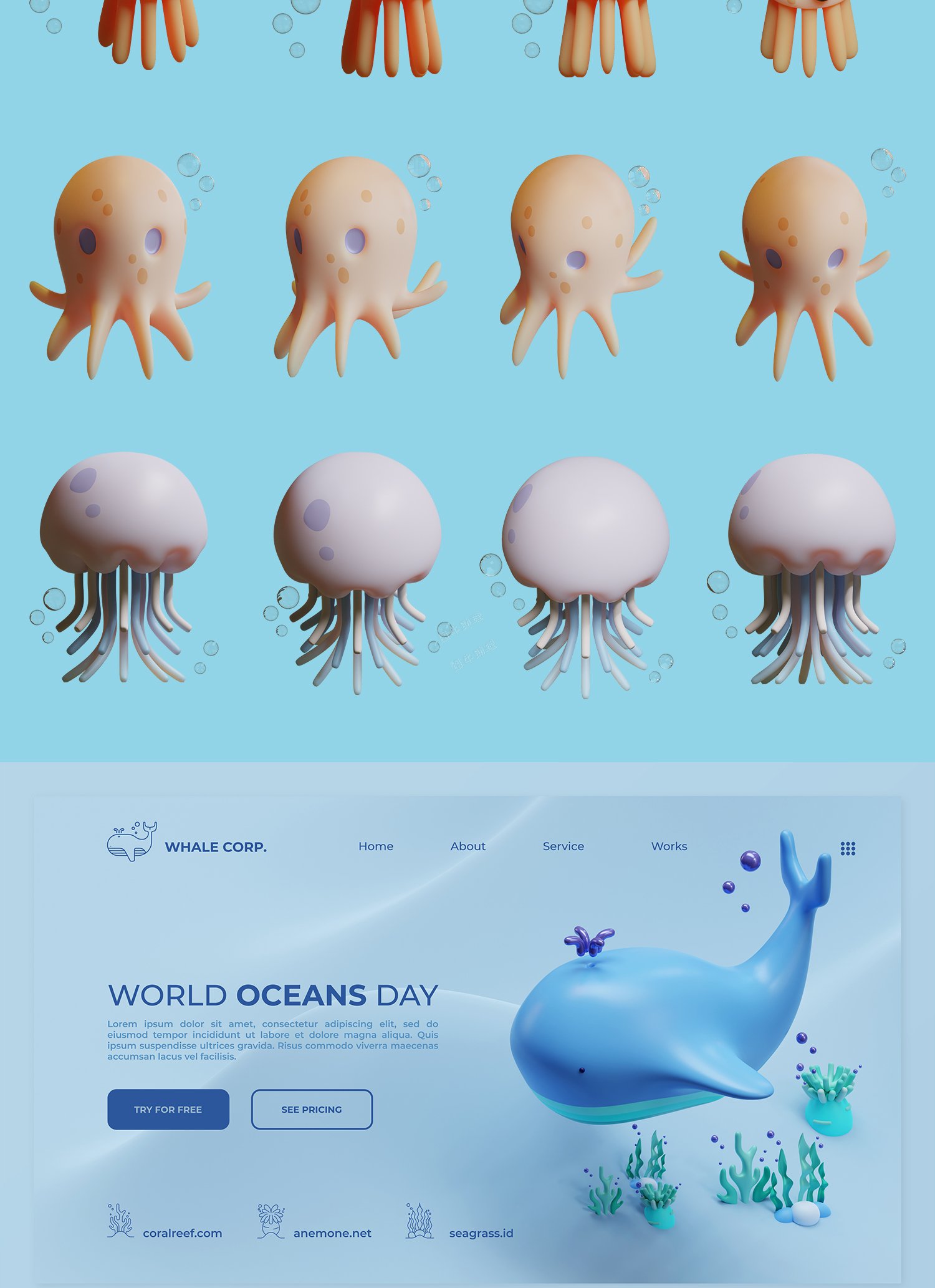 3D立体卡通多角度海底动植物海报设计元素PNG高清免扣图案PSD素材4.jpg